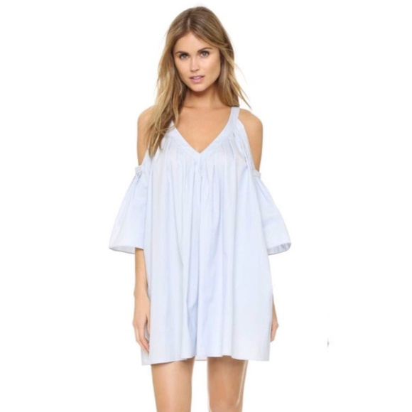 Rebecca Minkoff Light Blue Cold Shoulder Dress - Picture 1 of 8